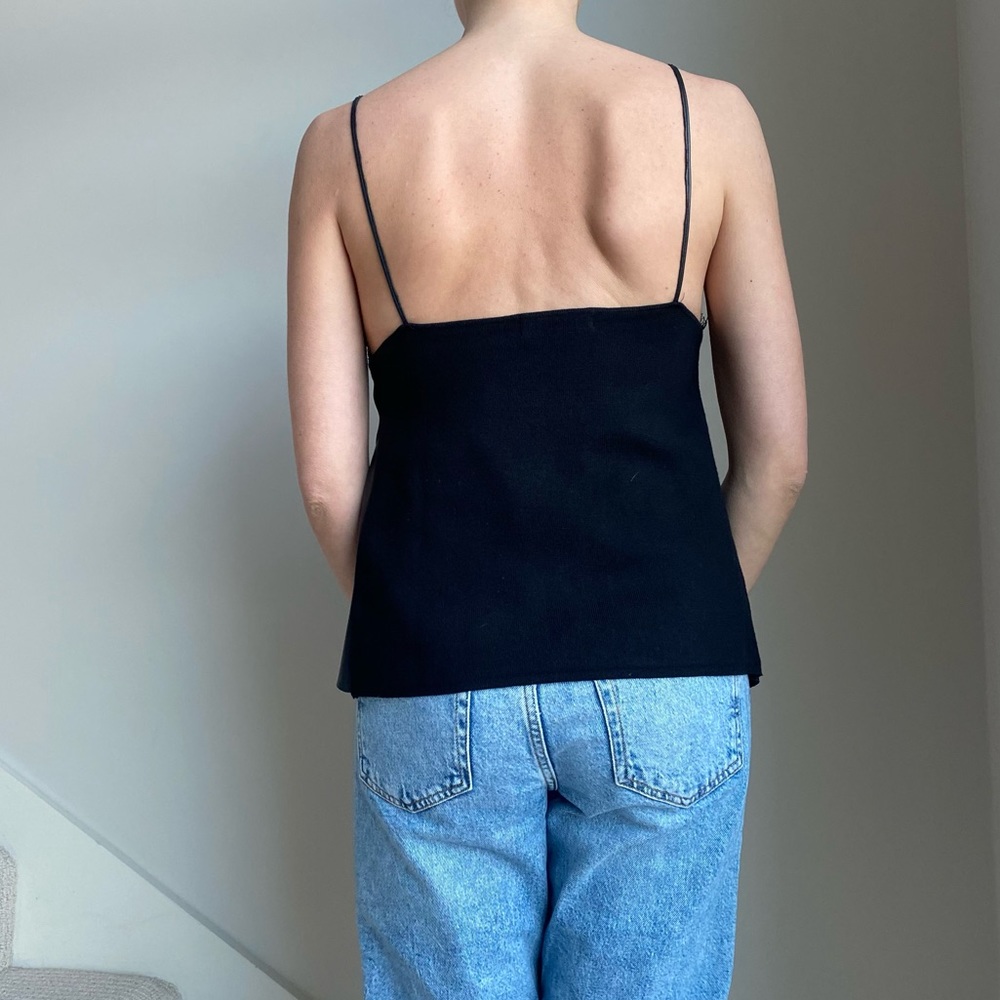 Zara faux leather top with lace - Picture 8 of 13